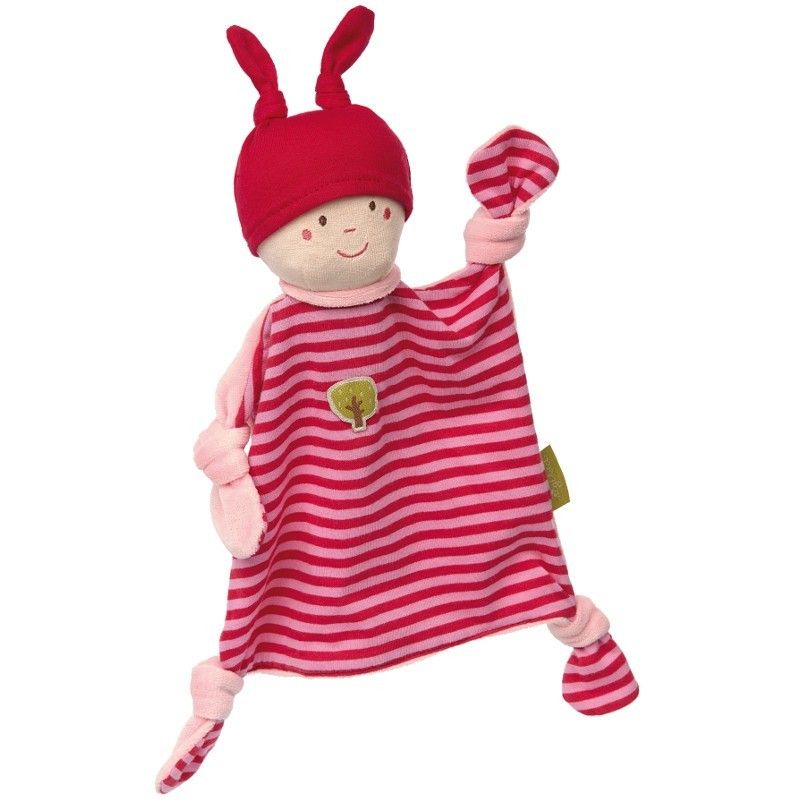 Doudou Renard plat à nœuds Jersey de coton bio Sigikid® 26 cm