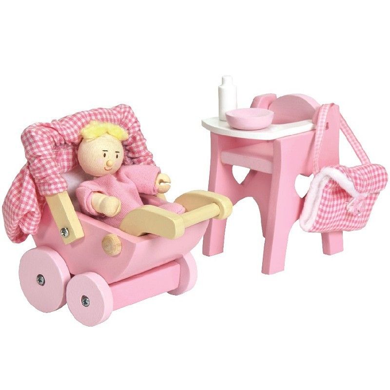 Chaise Haute Bébé pour Poupées et Poupons Le Toy Van Jouets en