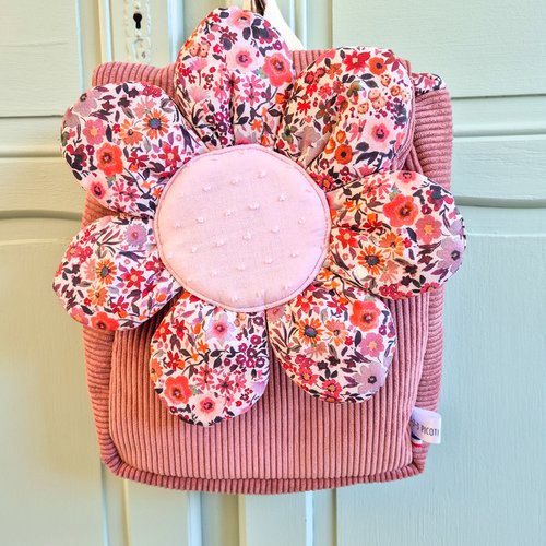 Sac à dos fleur rose