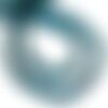 Fil 33cm 145pc environ - perles pierre topaze london rondelles facettées 3-4mm bleu vert paon canard