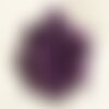 4pc - perles pierre - jade gouttes 14x10mm violet foncé byzantin