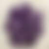 1pc - pendentif pierre semi précieuse - amethyste goutte 25x15mm violet mauve blanc