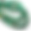 Fil 39cm 46pc env - perles de pierre - jaspe sédimentaire boules 8mm vert emeraude