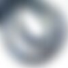 Fil 39cm 46pc env - perles de pierre - jaspe sédimentaire boules 8mm bleu nuit roi