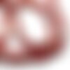 Fil 39cm 46pc env - perles de pierre - jaspe sédimentaire boules 8mm rouge