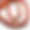 Fil 39cm 90pc env - perles de pierre - jaspe sédimentaire boules 4mm orange