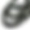 20pc - perles de pierre - jaspe sédimentaire boules 4mm noir beige