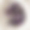 Fil 39cm 64pc env - perles de pierre - fluorite violette boules 6mm