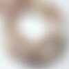 Fil 39cm 50pc env - perles de pierre - opale rose mat sablé givré boules 8mm