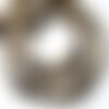Fil 39cm 45pc env - perles de pierre - jaspe zèbre marron beige mat sablé givré boules 8mm