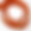 Fil 39cm 70pc env - perles de pierre - calcédoine orange boules 5-6mm
