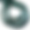 Fil 39cm 62pc env - perles pierre - apatite boules 6mm bleu vert paon mat sablé givré