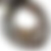 Fil 39cm 46pc env - perles de pierre - agate botswana marron mat sablé givré boules 8mm