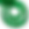 Fil 39cm 45pc env - perles de pierre - jade boules facettées 8mm vert empire emeraude