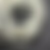 Fil 39cm 52pc env - perles coquillage nacre boules 8mm blanc reflets irisés