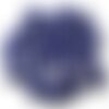 Fil 39cm 30pc env - perles de pierre turquoise synthèse reconstituée coeurs 14mm bleu nuit