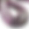 Fil 39cm 62pc env - perles de pierre - sugilite boules 6mm violet rose mat sablé givré
