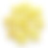 2pc - perles de pierre turquoise synthèse étoiles 35mm jaune