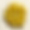 Fil 39cm 26pc env - perles de pierre turquoise synthèse boules 14mm jaune