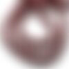Fil 39cm 50pc env - perles de pierre - jade boules 8mm rouge bordeaux