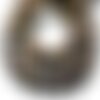 4pc - perles de pierre - oeil de fer marron boules 12mm