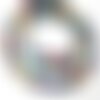 Fil 39cm 92pc env - perles de pierre - agate boules facettées 4mm multicolore