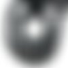 Fil 39cm 39pc env - perles de pierre - turquoise synthèse boules fleurs 9-10mm noir