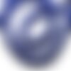 20pc - perles turquoise synthèse boules fleurs 9-10mm bleu nuit