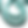 Fil 39cm 39pc env - perles turquoise synthèse boules fleurs 9-10mm bleu turquoise