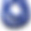 Fil 39cm 34pc env - perles turquoise synthèse cubes 8x8mm bleu nuit