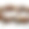 Fil 39cm 100pc env - perles de pierre - pierre de lune gris rose chips rocailles batonnets 10-23mm