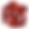 Fil 39cm 13pc env - perle de pierre - jade gouttes facettées 28mm rouge orange