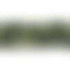 Fil 39cm 31pc environ - perles pierre - serpentine boules 12mm vert kaki noir