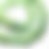 Fil 39cm 19pc env - perles de pierre turquoise synthèse ovales 20x15mm vert clair pastel amande