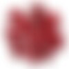Fil 39cm 22pc env - perles de pierre - jade ovales 18x13mm rouge cerise