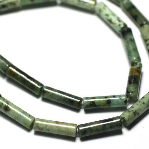 4pc - perles pierre - turquoise afrique naturelle tubes 13x4mm