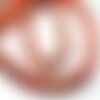 Fil 39cm 63pc env - perles de pierre - jaspe sédimentaire boules 6mm orange beige