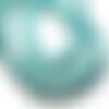 Fil 39cm 34pc env - perles turquoise synthèse cubes pointes 8x8mm bleu turquoise