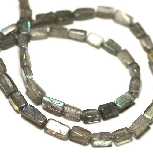10pc - perles de pierre - labradorite rectangles 5-12mm