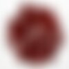 4pc - perles de pierre - jade ovales facettés 14x10mm rouge bordeaux
