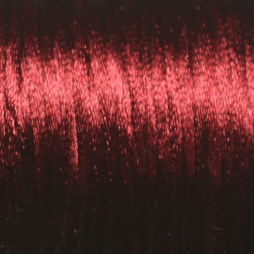 Bobine 45 mètres - fil cordon satin queue de rat 2mm rouge bordeaux