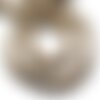 Fil 39cm 38pc env - perles de pierre - jaspe bois beige jaune boules 10mm mat sablé givré