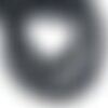 Fil 38cm 41pc env - perles culture eau douce boules 8-10mm noir irisé