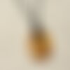 N6 - collier pendentif pierre ambre naturelle donut pi 21mm