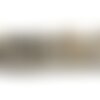 Fil 39cm 46pc env - perles de pierre - agate oeil blanche et noire boules facettées 8mm