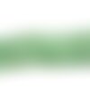 Fil 39cm 31pc environ - perles pierre aventurine verte boules 12mm