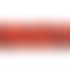 Fil 39cm 36pc environ - perles pierre cornaline boules facettées 10mm orange rouge