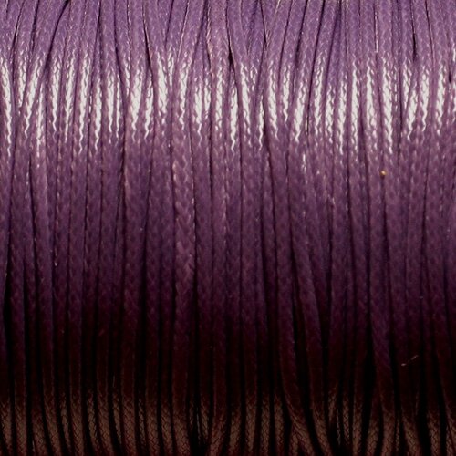 1 bobine 90 mètres - fil cordon coton ciré 1.5mm violet