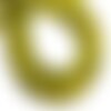 Fil 39cm 36pc environ - perles pierre jade olive boules 10mm vert jaune