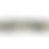 Fil 39cm 36pc environ - perles pierre jaspe zebre boules 10mm blanc gris noir rayures